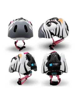 Kask rowerowy Crazy Safety Zebra LED