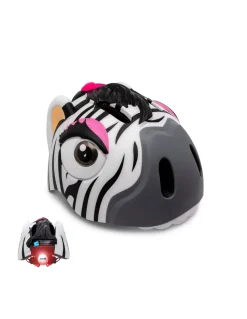 Kask rowerowy Crazy Safety Zebra LED