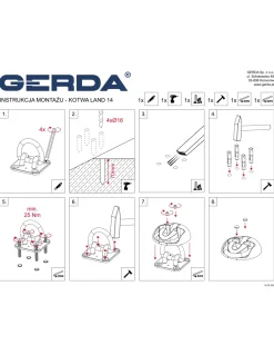 Kotwa na zapięcie rowerowe GERDA LAND 14